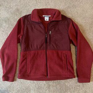 Columbia Burgundy Wine Long Sleeve Zip Up Fleece Jacket Women's Medium‎